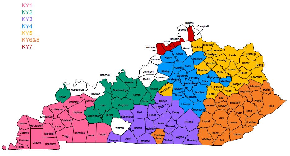 2025-2026 Kentucky Community Coalition map